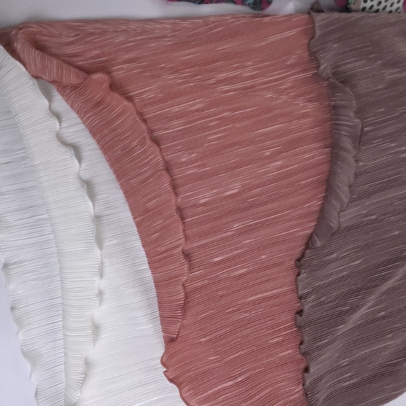 Connected Elegant Color block Mauve Pleated Dress Sz 12 - Picture 13 of 14